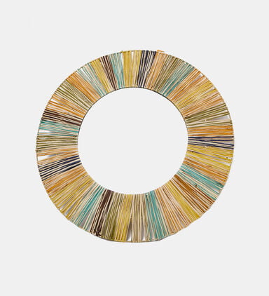 Straw Grass Embellished Mirror