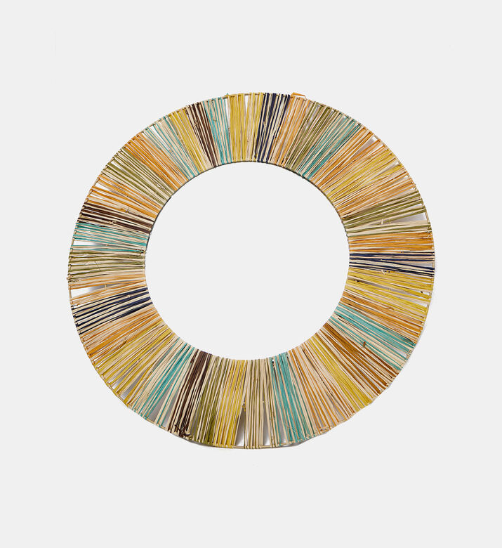 Straw Grass Embellished Mirror