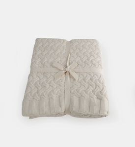 Cannon Natural Tone Knitted Cotton Throw, Packshot View