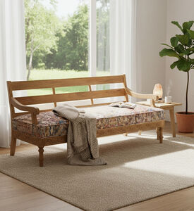 Home Deco and More Raji Digital Printed 3-seater Sofa, Pink, Packshot View