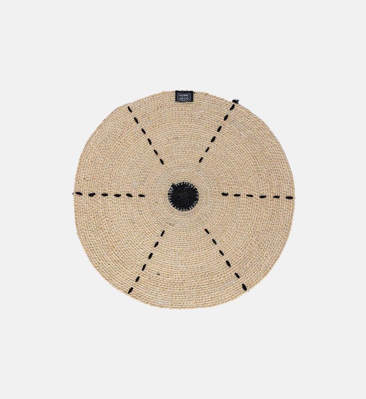 Round Seagrass Placemat With Contrasted Circle