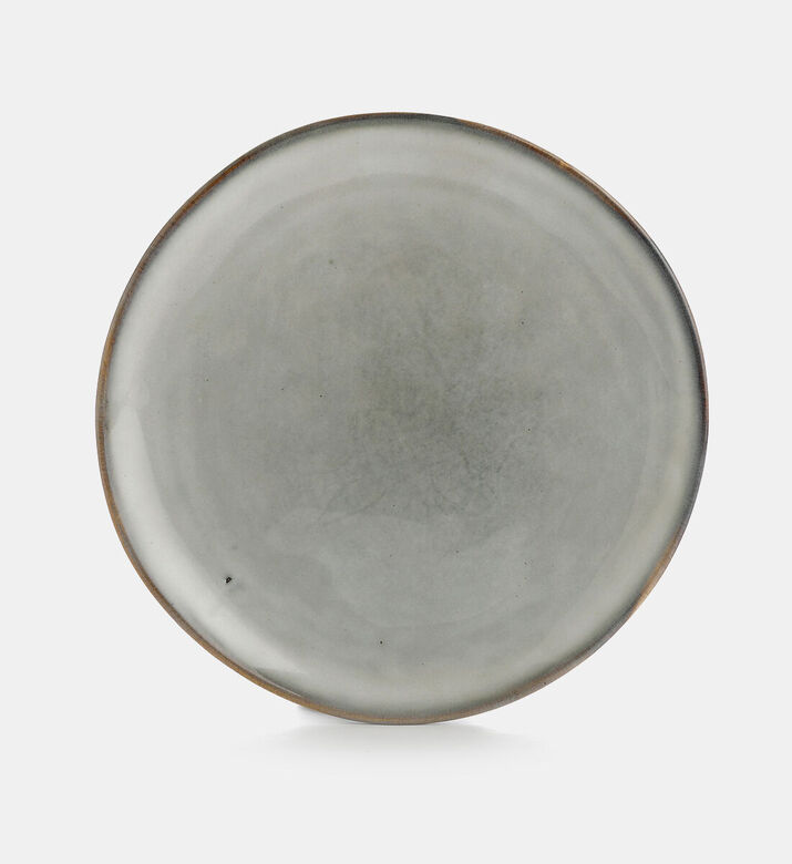 Home Deco and More Ceramic Rimmed Round Plate, Packshot View