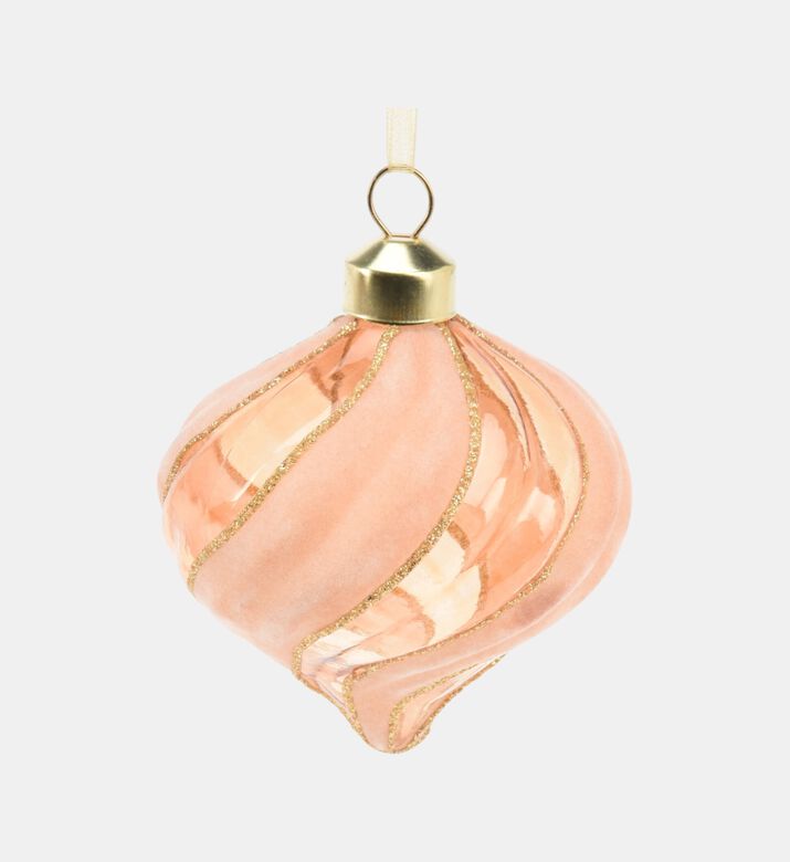 Home Deco and More Ornament Glass Gold Velvet, Packshot View