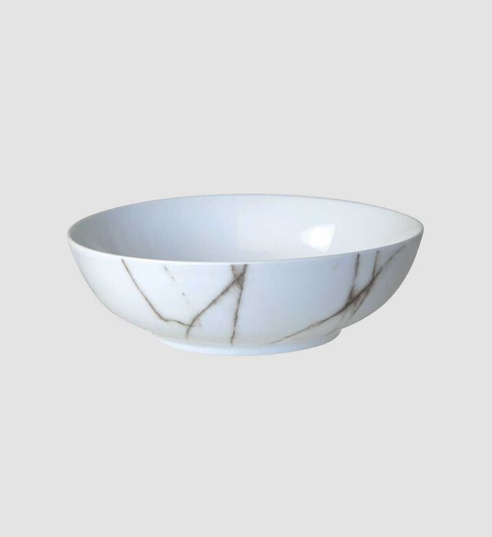Salt and Pepper Porcelain Marble Salad Bowl - 24 Cm, Packshot View
