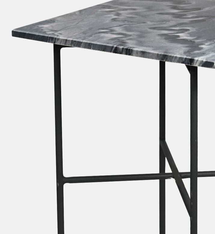 Home Deco and More Kyra Stone Top Side Table, Packshot View Home Deco and More Kyra Stone Top Side Table, Packshot View