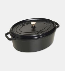 Staub Cocotte Oval Roaster, Black, 31-cm, Packshot View
