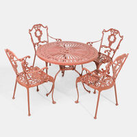 Bistro Dining Table With 4 Chairs Red