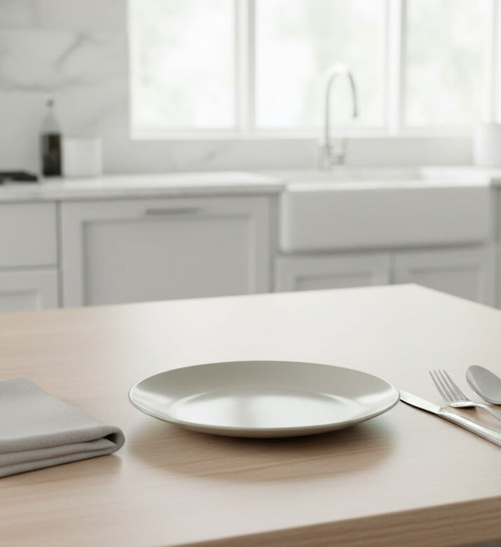 Home Deco and More Classic Ceramic Round Plate, Packshot View