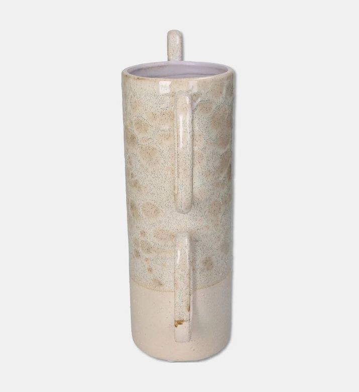 Kersten Beige Ceramic Vase With Handles, Packshot View