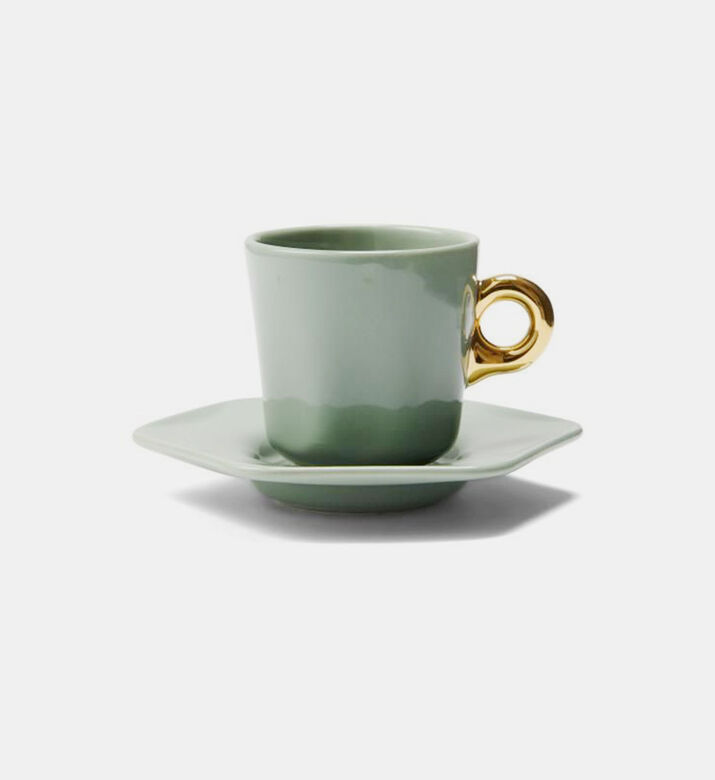 Porcelain Geometric Espresso Cup