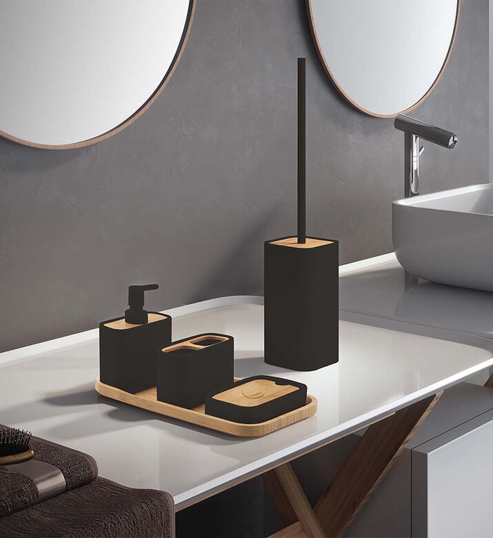 Ninfea Resin Bamboo Soap Dispenser