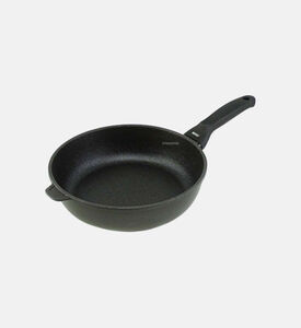 Risoli Aluminum Deep Frying Pan, Black, 28-cm, Packshot View