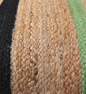 Home Deco and More Walis Jute Fabric Square Filled And Vaccumed Cushion, Packshot View