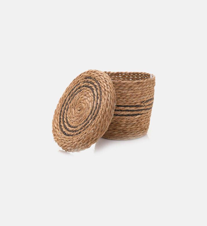 Cattail Leaf Round Basket