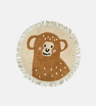 Children Lion-print Round Rug