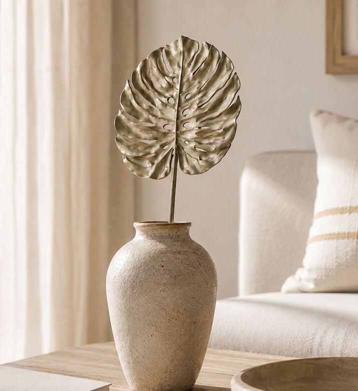 Home Deco and More Artificial Monstera Leaf, Green, Packshot View