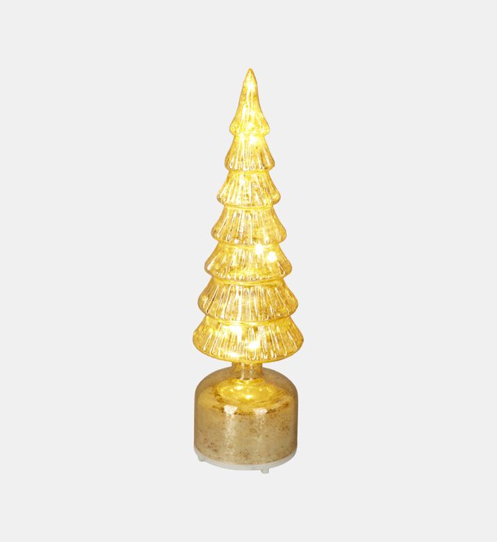 Home Deco and More Tree Glass Led Gold, Packshot View