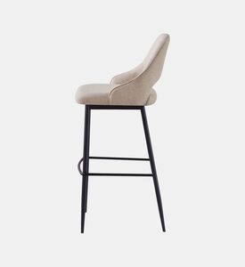 Home Deco and More Koni Iron Tube Bar Chair, Beige, Packshot View