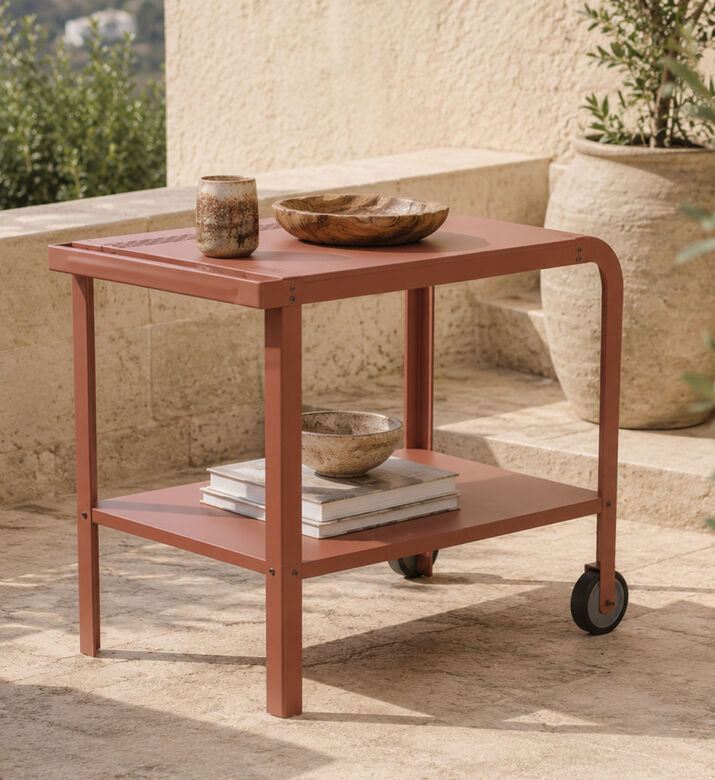 Ziipa Vallone Pizza Trolley, Terracotta, Packshot View