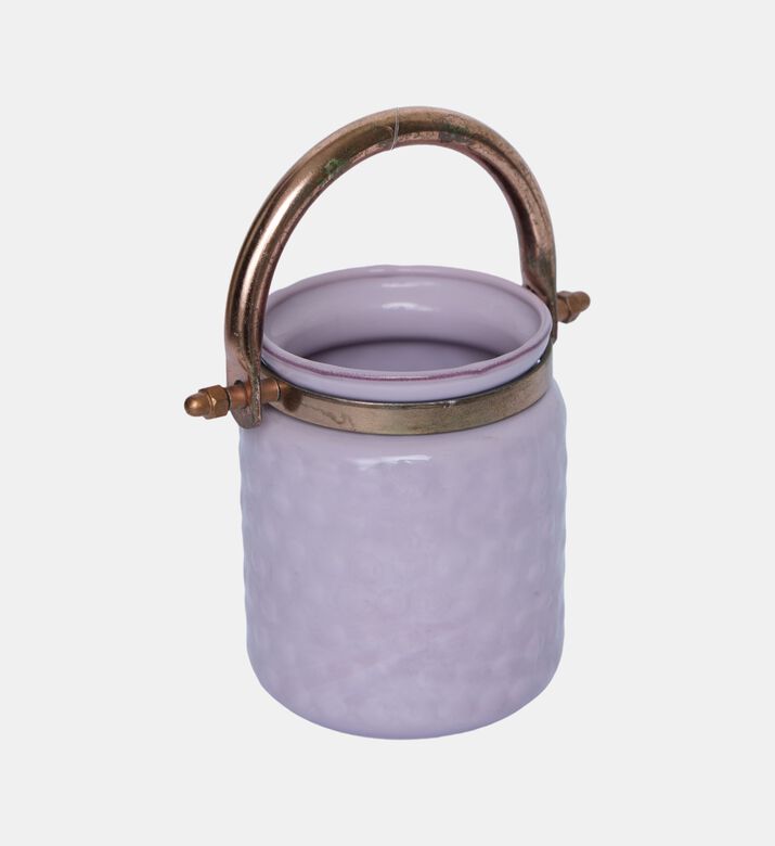 Opal Copper Handle Vase