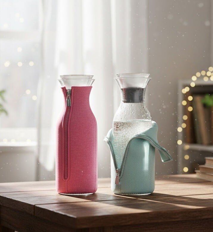 Eva Solo Zip-up Cover Borosilicate Carafe, Red, 1-l, Packshot View