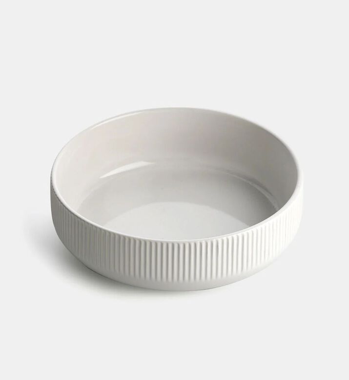 Home Deco and More Ceramic Ribbed Bowl, Packshot View