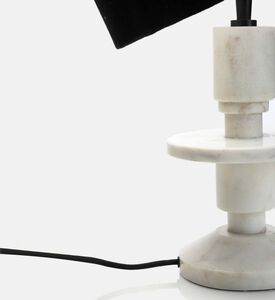 Home Deco and More Lattoo Drum Marble Table Lamp, Packshot View