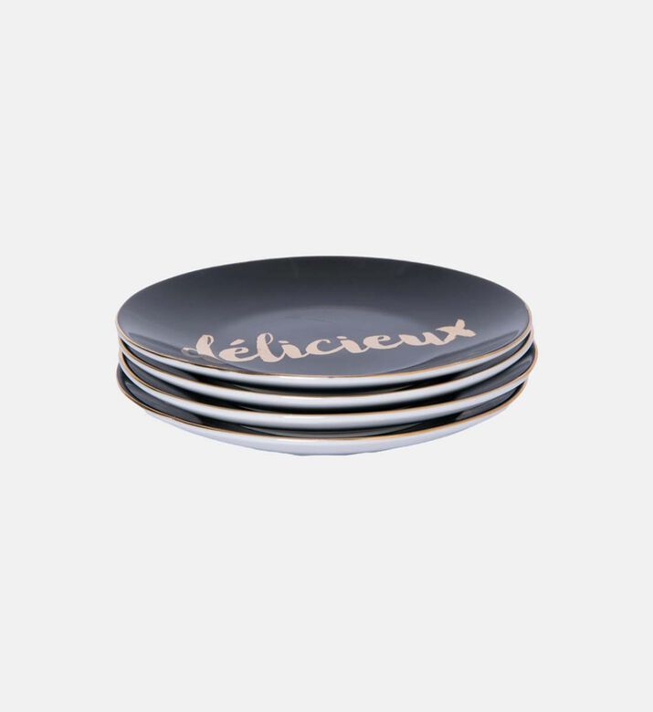 Suiree Noire 4-piece Plates Set