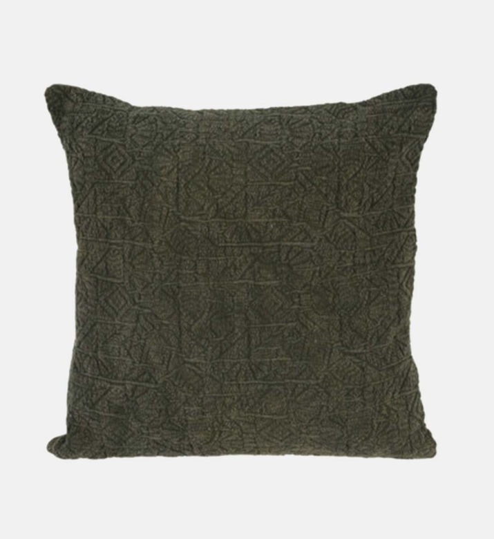Cotton Square Textured Filled And Vaccumed Cushion