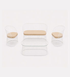 Home Deco and More Uma White Salon Set, Packshot View