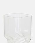 Clear Glass Cut-out Rectangular Vase