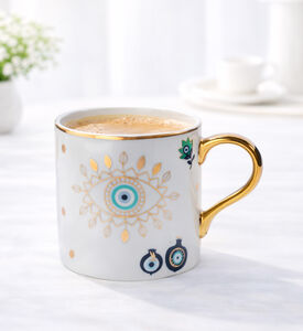 Home Deco and More Eye Handled Ceramic Mug - 320ml, Packshot View