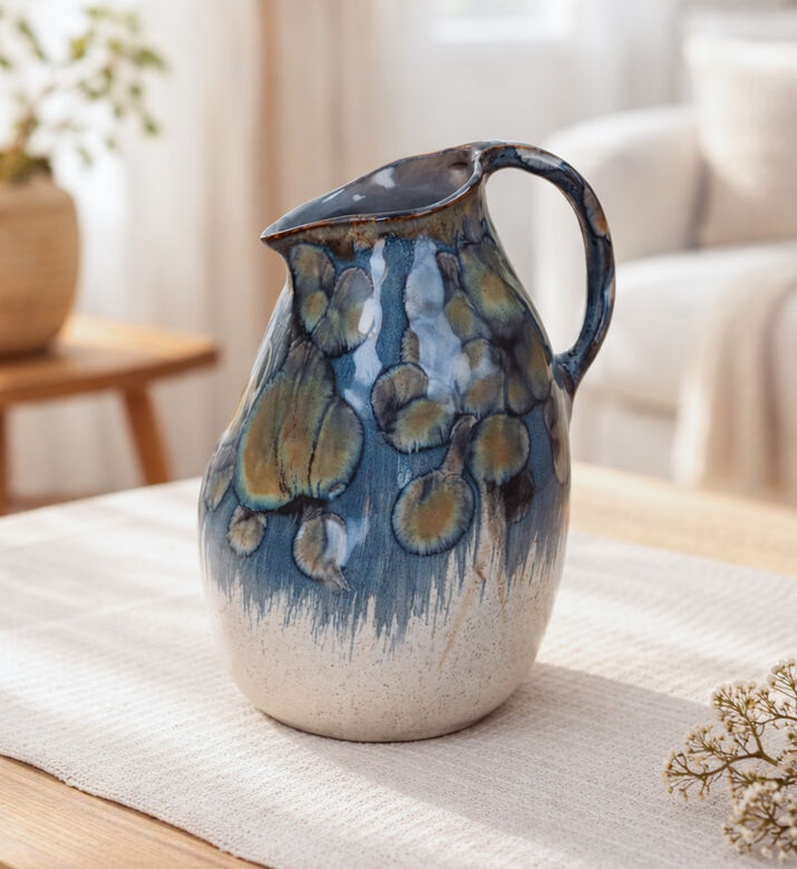 Kersten Fine Earthernware Handled Painted Vase, Packshot View