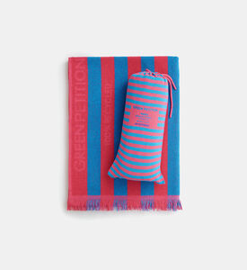 Green Petition Maris Amber Stripped Beach Towel, Fuchsia, 100x180-cm, Packshot View