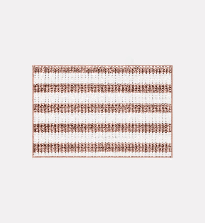 Home Deco and More Chenille Anti-slip Bathroom Mat, Pink, Packshot View