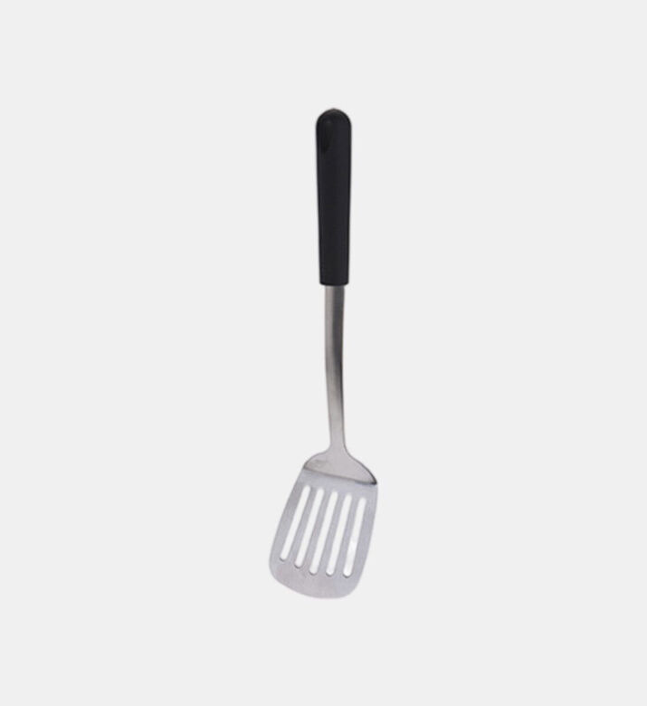 Excellent Houseware Stainless Steel Slotted Spatula, 35-cm, Black, Packshot View