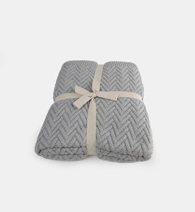 Home Deco and More Textured Knitted Cotton Throw, Packshot View