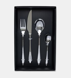 Home Deco and More Forge Stainless Steel 18/0 Shiny-finish 24 Piece Cutlery Set, Packshot View