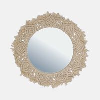 Macram Cotton Round Wall Mirror