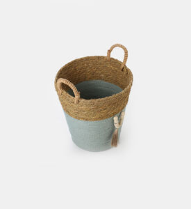 Home and Styling Straw Storage Baskets, Grey, 28-cm, Packshot View