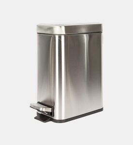 Home Deco and More Iron Pedal Bin Como Soft Close, Silver, 5000-ml, Packshot View