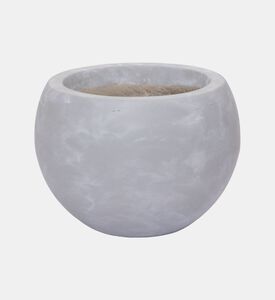 Home Deco and More Fiber Clay Textured Planter, Light-grey, 20-cm, Packshot View