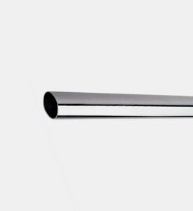 Dole Chrome Curtain Pipe Rail, Grey, 164-cm, Packshot View