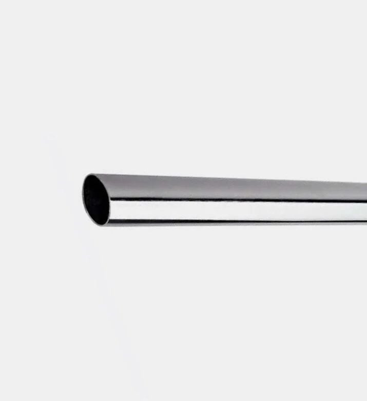 Dole Chrome Curtain Pipe Rail, Grey, 164-cm, Packshot View