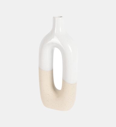 Earthenware Oval Vase 13.5 X 5.8 X 23.5 Cm