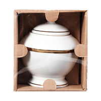 Silver-rimmed Porcelain Sugar Box