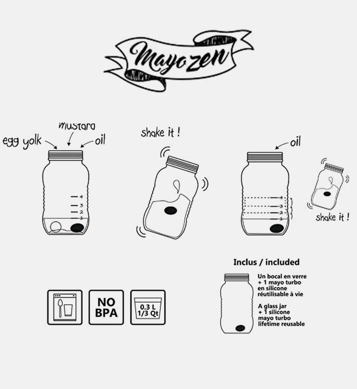 Glass Mayonnaise Shaker Glass Mayonnaise Shaker