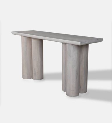 Spherical Acacia Wood Console