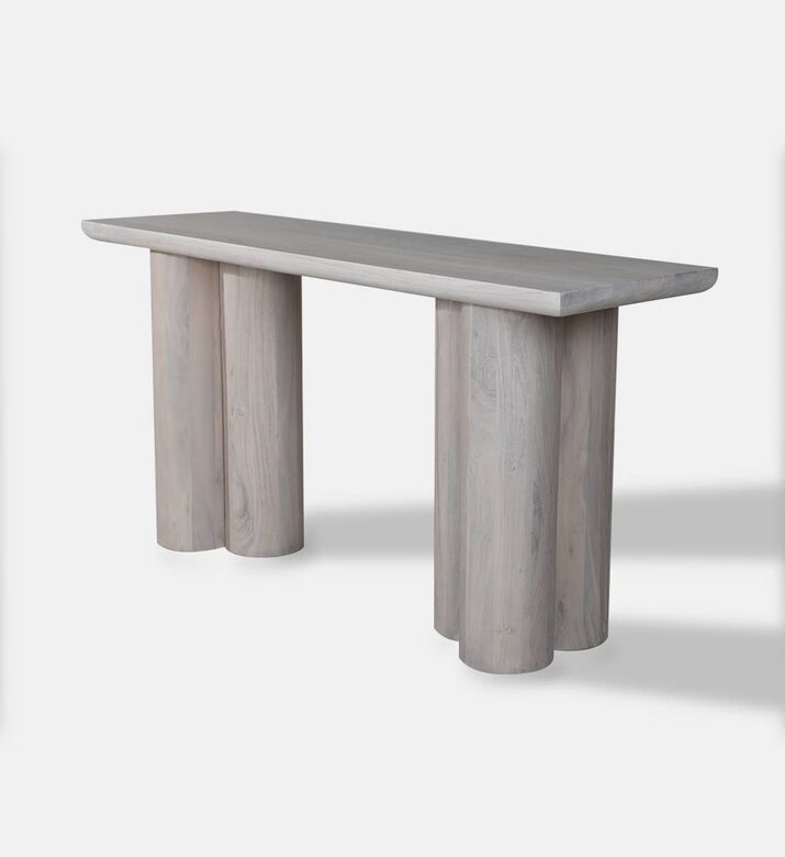 Spherical Acacia Wood Console