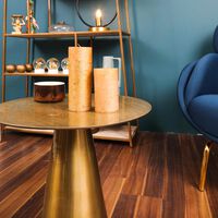 Round Gold Candle Decoration